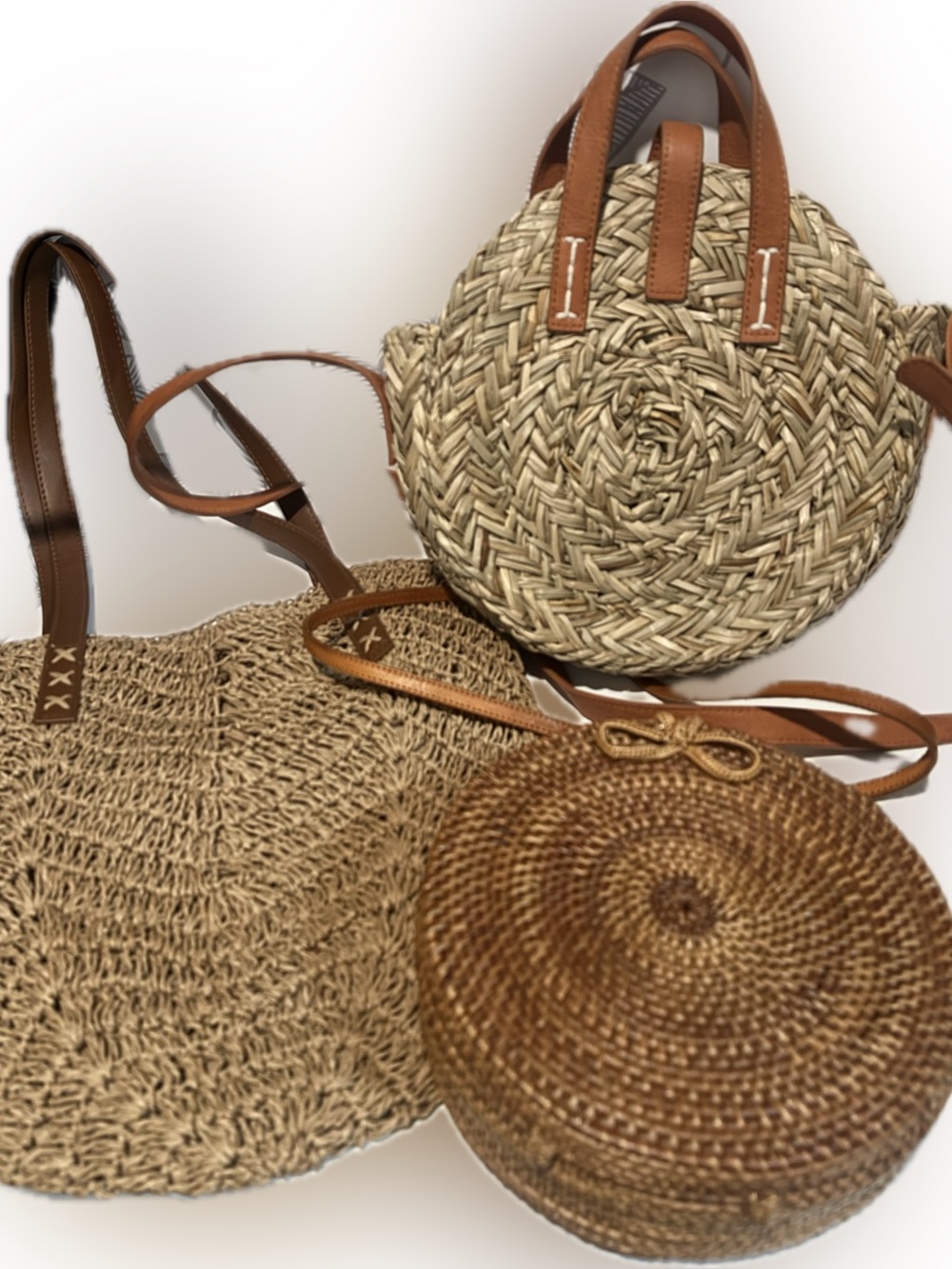 Lot of boho/wicker style handbags - Picture 2 of 7